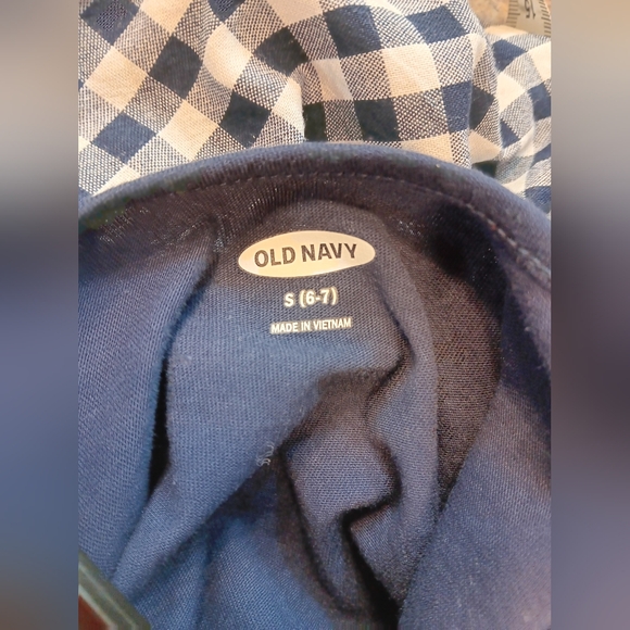 Old Navy checkerboard blue white dress size 6-7 - Picture 5 of 5